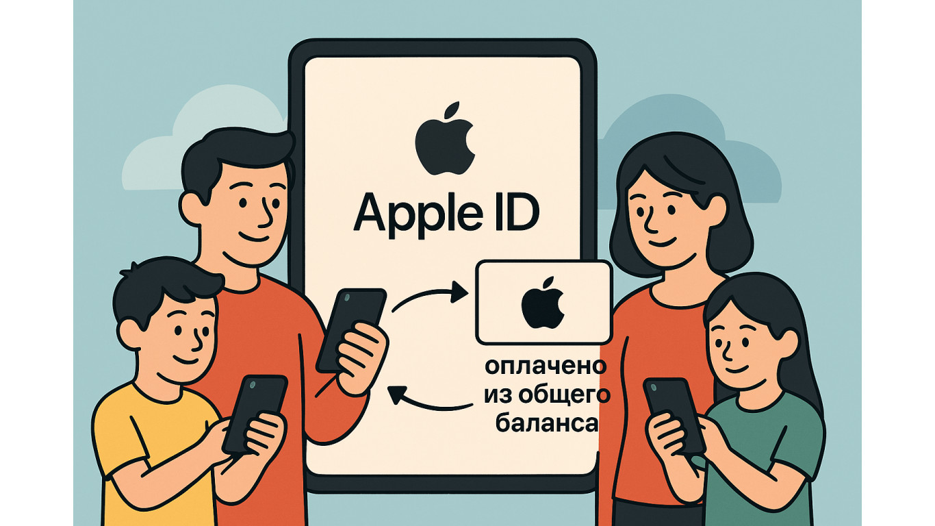 Apple ID Gift Card и семейный доступ: делимся балансом и оплачиваем подписки вместе